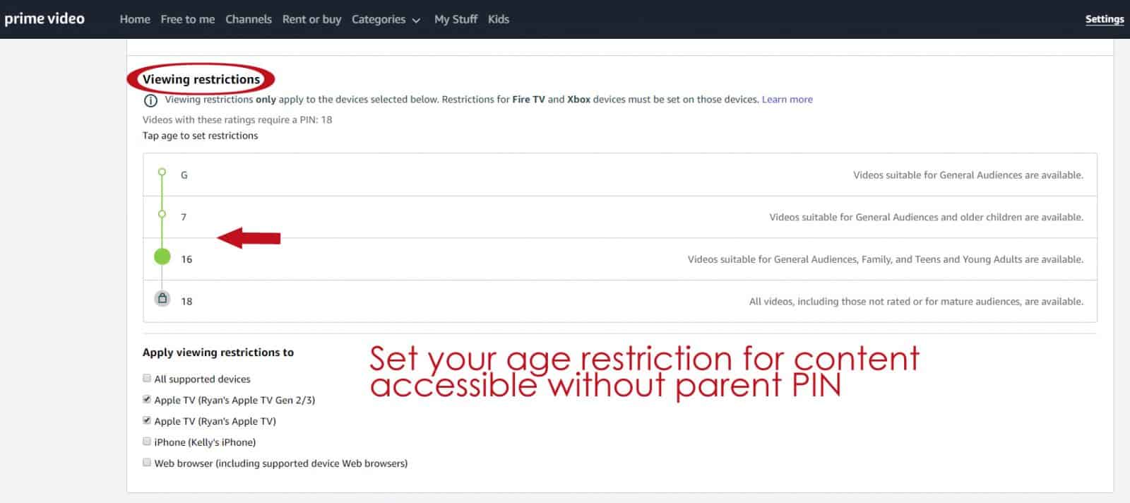 Prime Video parental controls - a parents guide