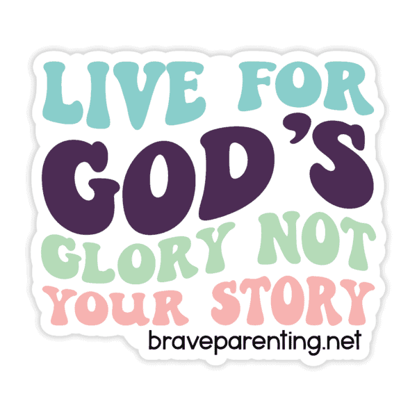 "Live For God's Glory Not Your Story" Sticker - Image 2