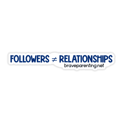 "Followers ≠ Relationships" Sticker - Version 4