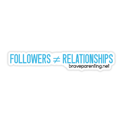 "Followers ≠ Relationships" Sticker - Version 3