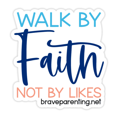 "Walk By Faith Not By Likes" Sticker - Version 4