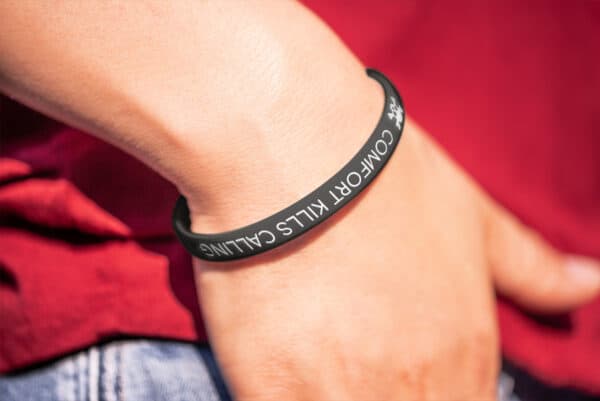 "Comfort Kills Calling" Wristband - Image 4