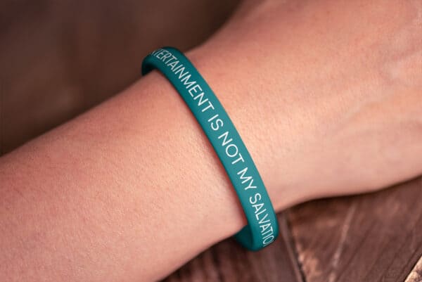 "Entertainment Is Not My Salvation" Wristband - Image 7