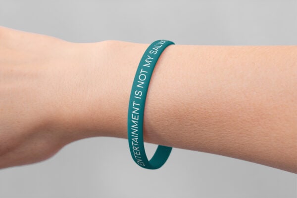 "Entertainment Is Not My Salvation" Wristband - Image 4