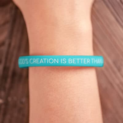 "God's Creation Is Better Than Anything On A Screen" Wristband