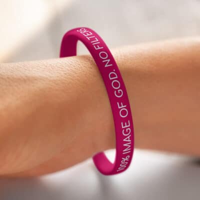 "100% Image Of God. No Filters." Wristband