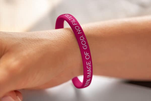 "100% Image Of God. No Filters." Wristband