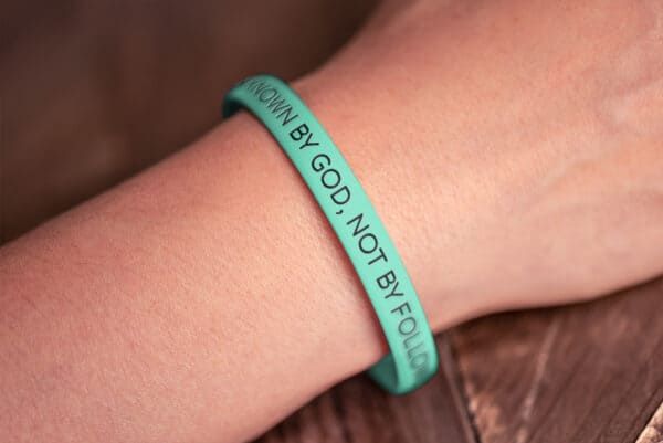 "I Am Known By God, Not By Followers" Wristband - Image 6