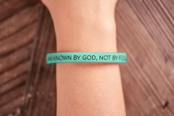"I Am Known By God, Not By Followers" Wristband - Image 2