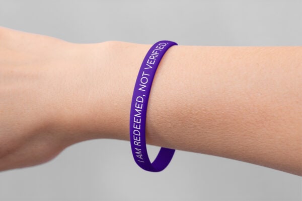 "I Am Redeemed, Not Verified" Wristband - Image 6