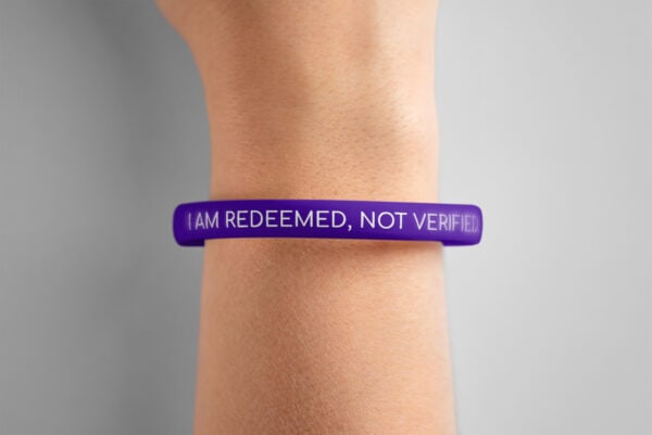 "I Am Redeemed, Not Verified" Wristband - Image 5