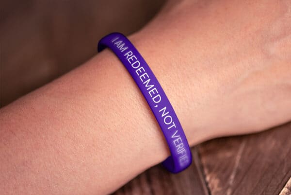 "I Am Redeemed, Not Verified" Wristband - Image 4