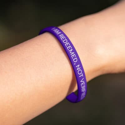 "I Am Redeemed, Not Verified" Wristband