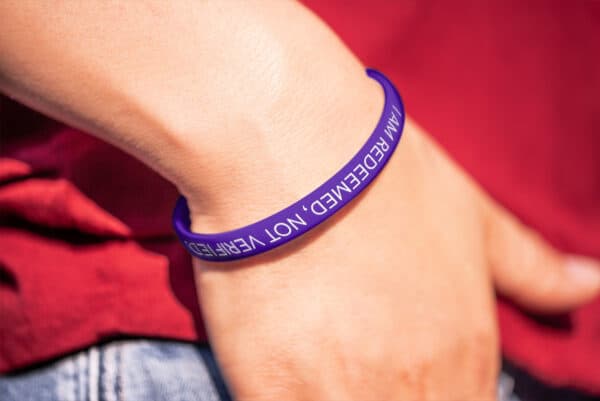 "I Am Redeemed, Not Verified" Wristband - Image 2