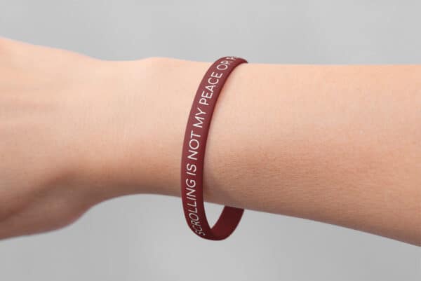 "Scrolling Is Not My Peace or Rest" Wristband - Image 5