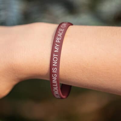 "Scrolling Is Not My Peace or Rest" Wristband