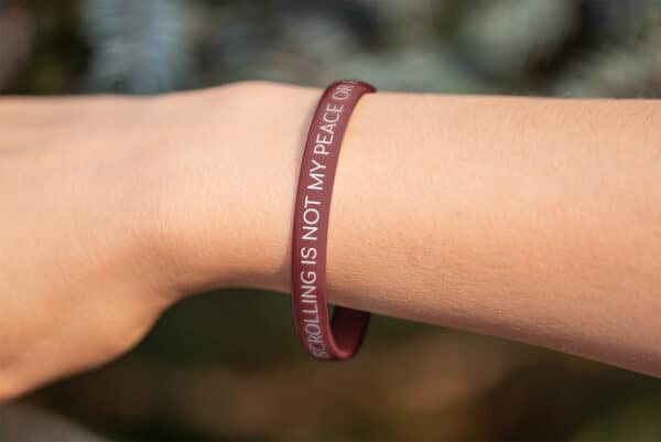 "Scrolling Is Not My Peace or Rest" Wristband