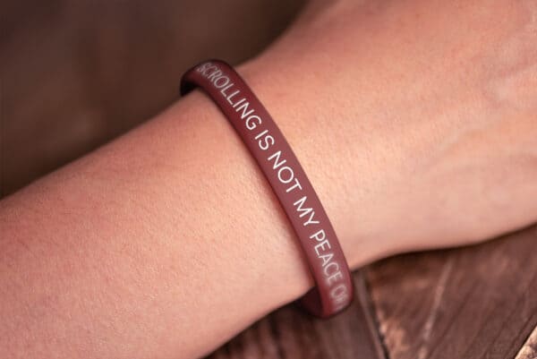 "Scrolling Is Not My Peace or Rest" Wristband - Image 4