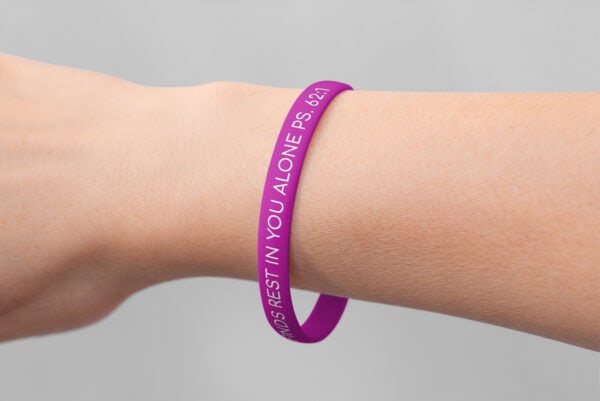 "My Soul Finds Rest In You Alone" Wristband - Image 7