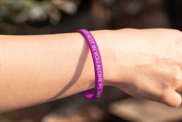 "My Soul Finds Rest In You Alone" Wristband - Image 6