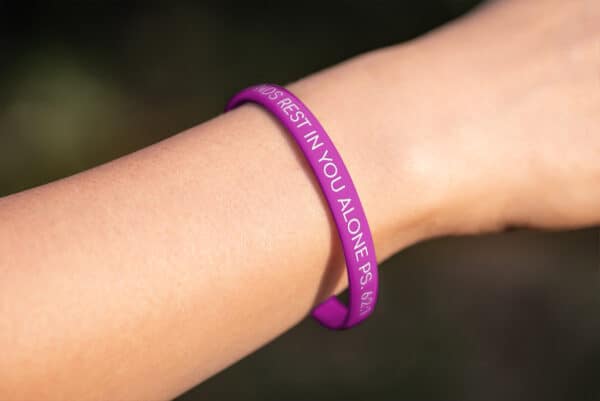 "My Soul Finds Rest In You Alone" Wristband - Image 5