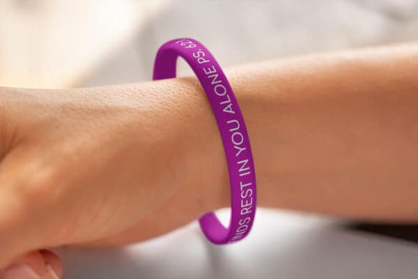 "My Soul Finds Rest In You Alone" Wristband - Image 4