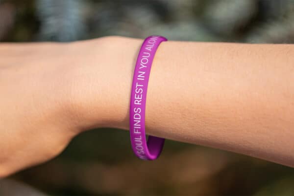 "My Soul Finds Rest In You Alone" Wristband - Image 2