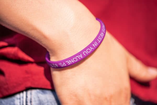 "My Soul Finds Rest In You Alone" Wristband - Image 9