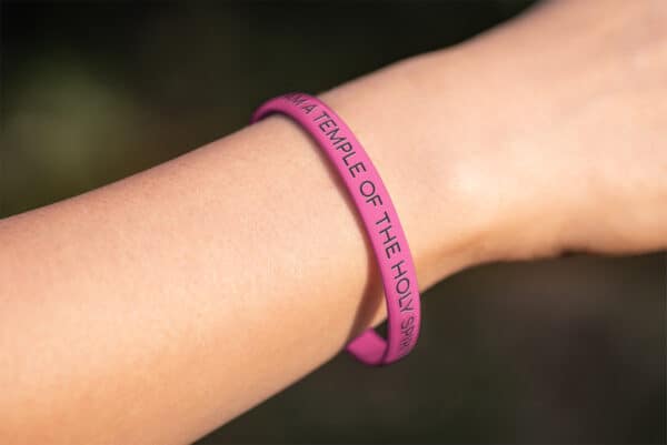 "I Am A Temple Of The Holy Spirit, Not Content To Be Consumed" Wristband - Image 3