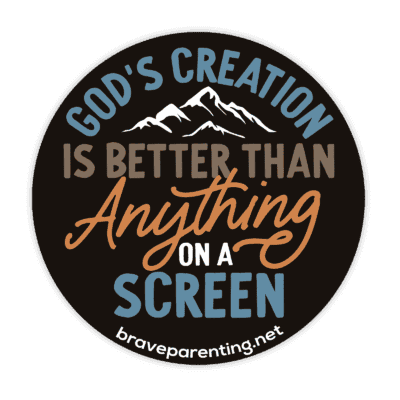 God's Creation is Better Than Anything on a Screen - Round Sticker